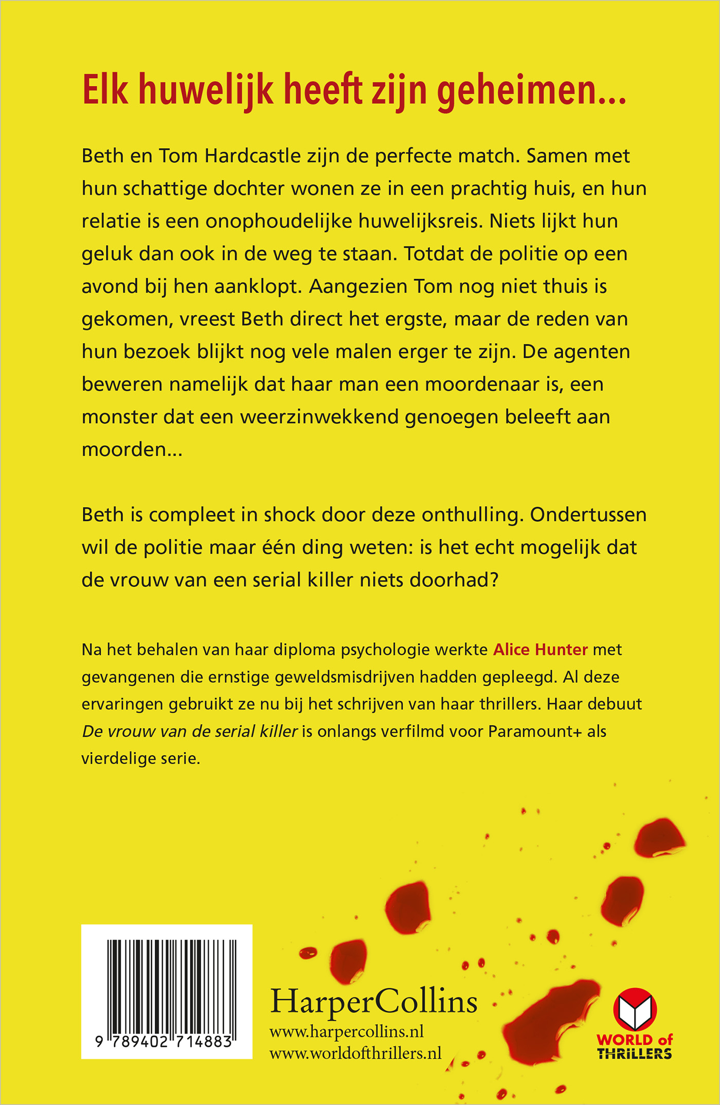 Achterkant van De vrouw van de serial killer