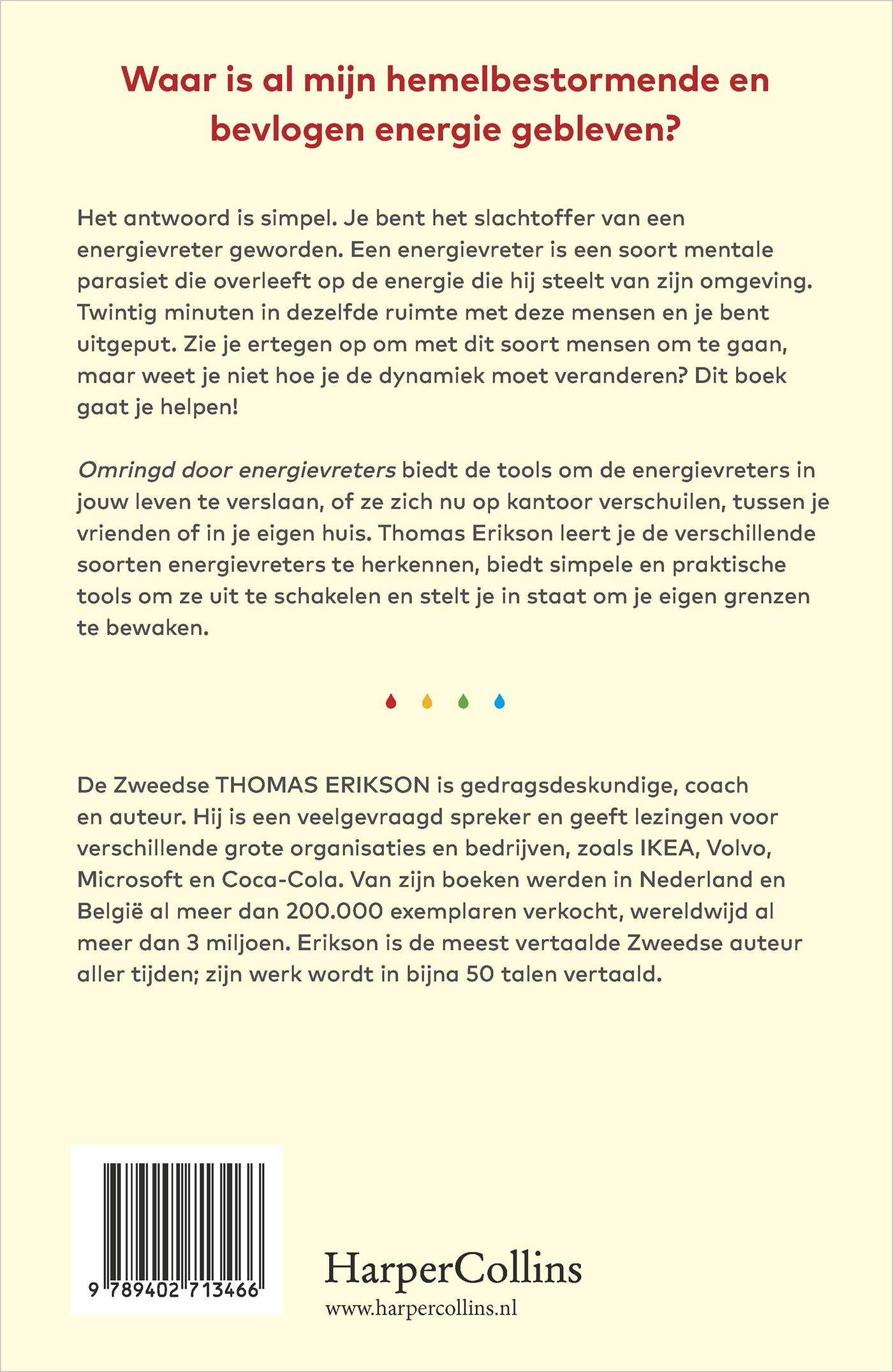 Achterkant van Omringd door energievreters