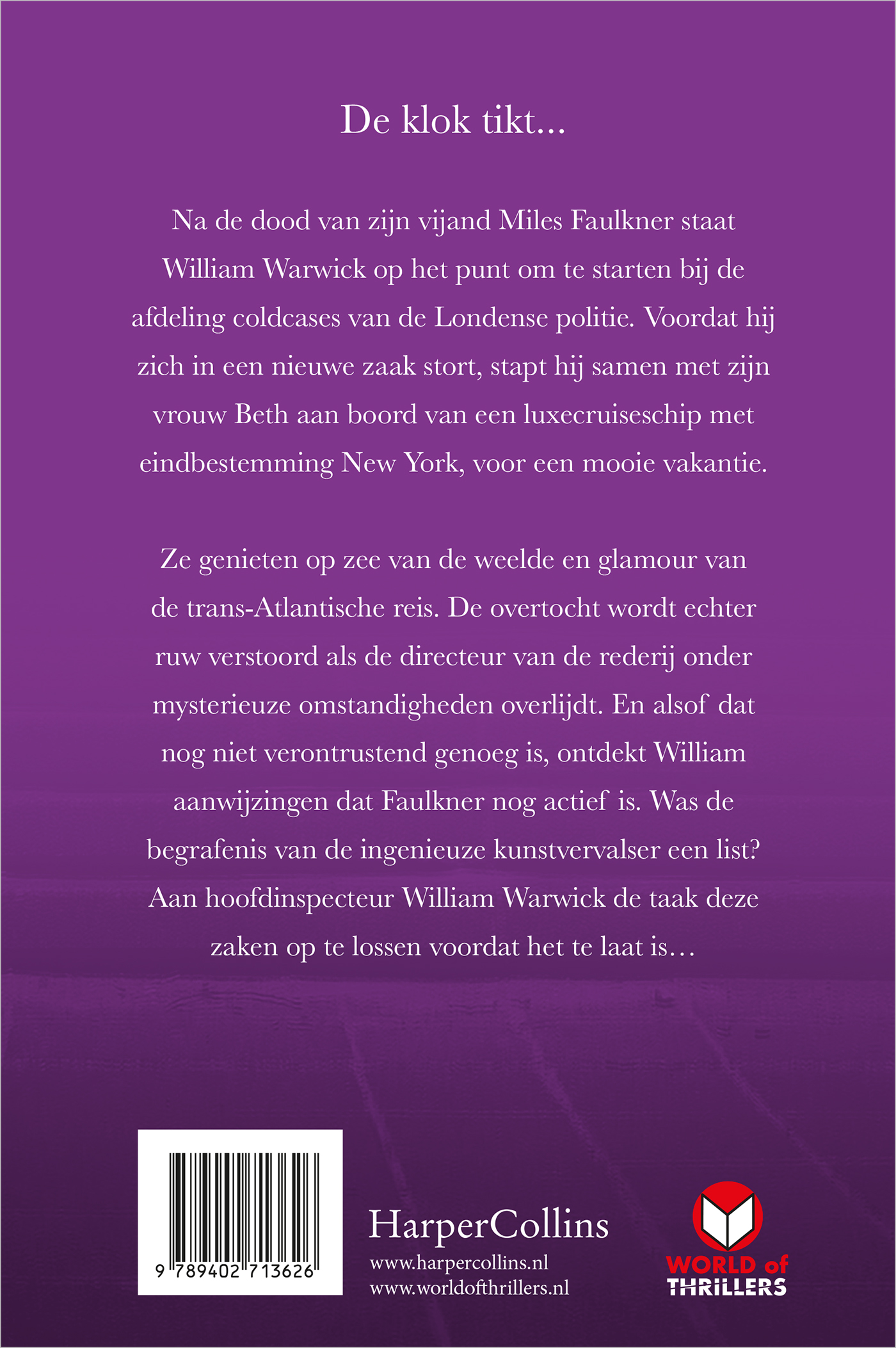 Achterkant van Over mijn lijk