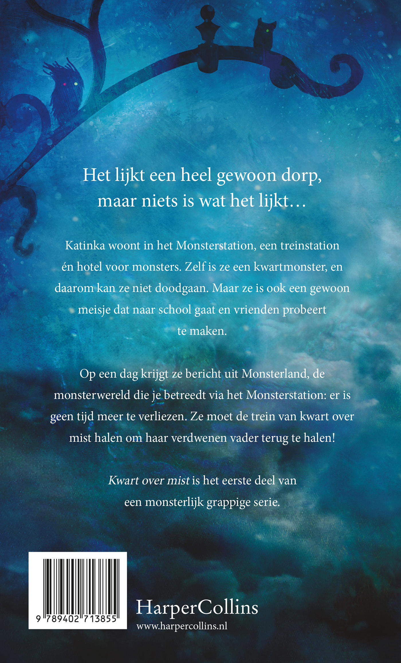 Achterkant van Kwart over mist