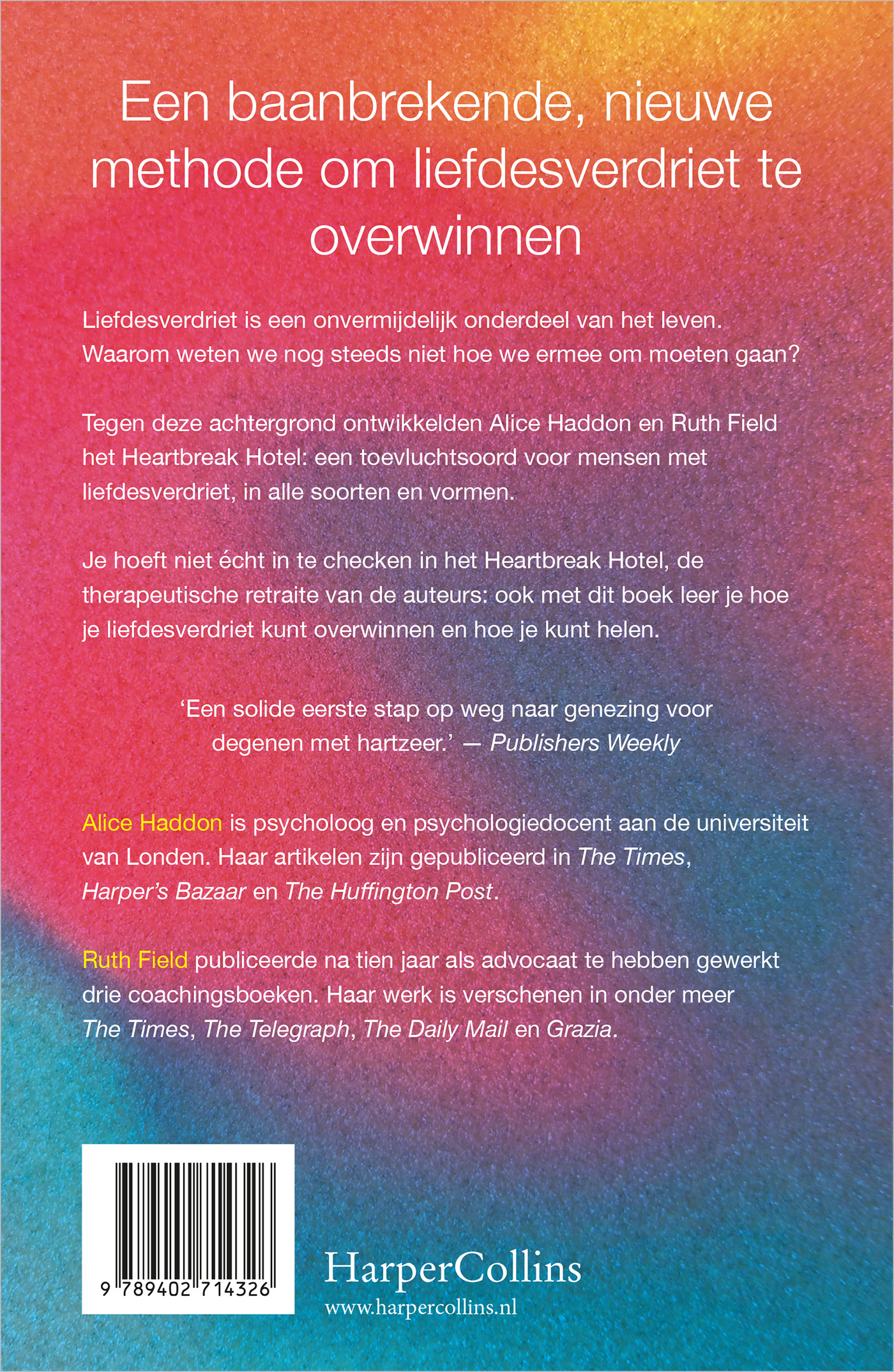 Achterkant van Het Heartbreak Hotel