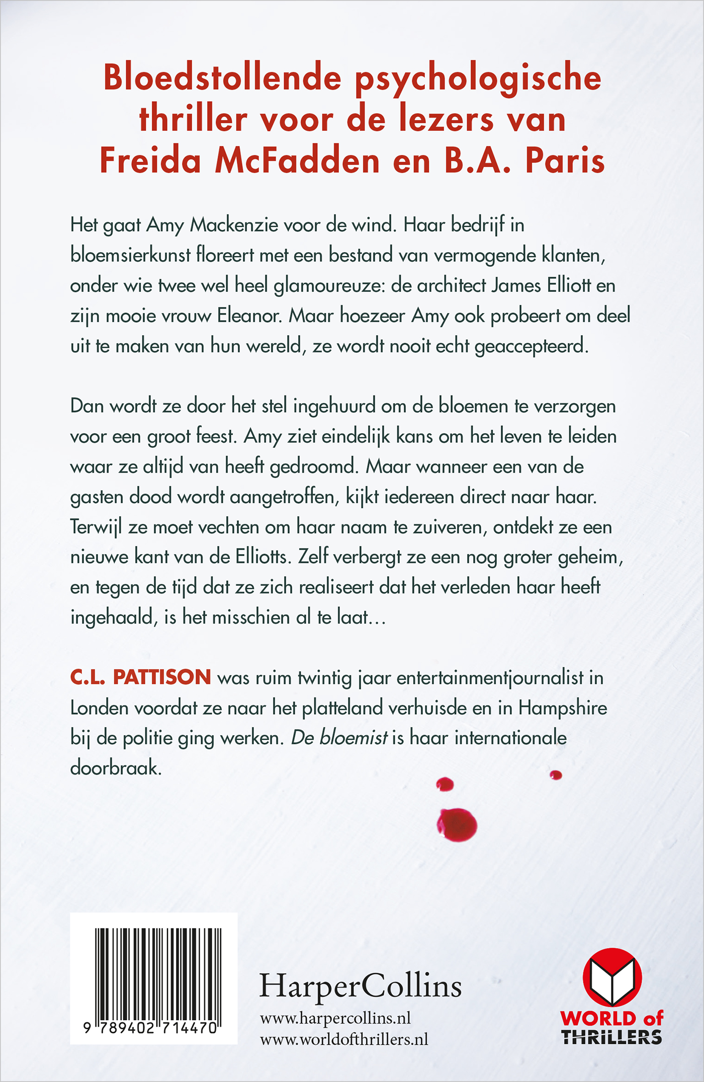 Achterkant van De bloemist