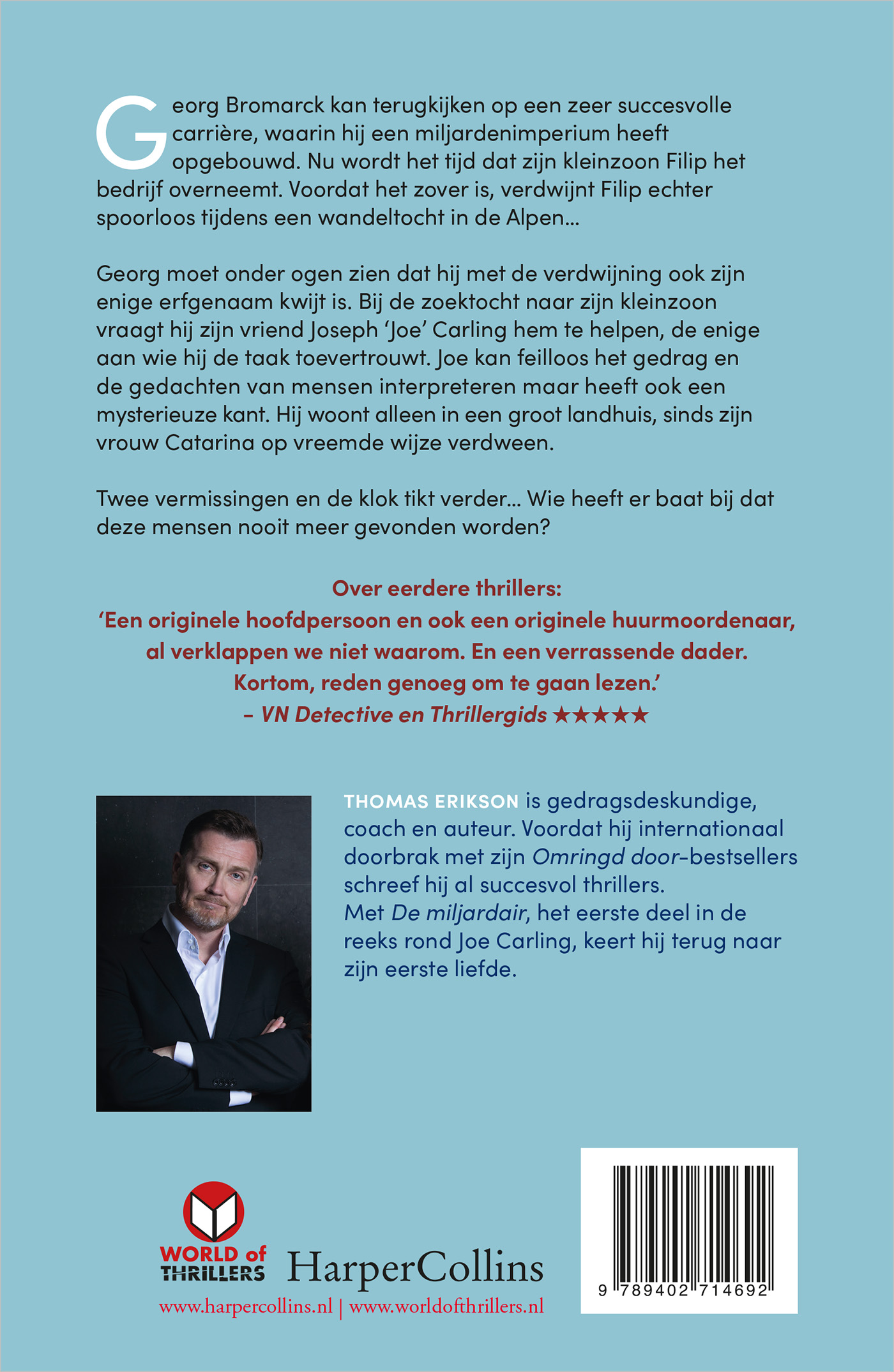 Achterkant van De miljardair