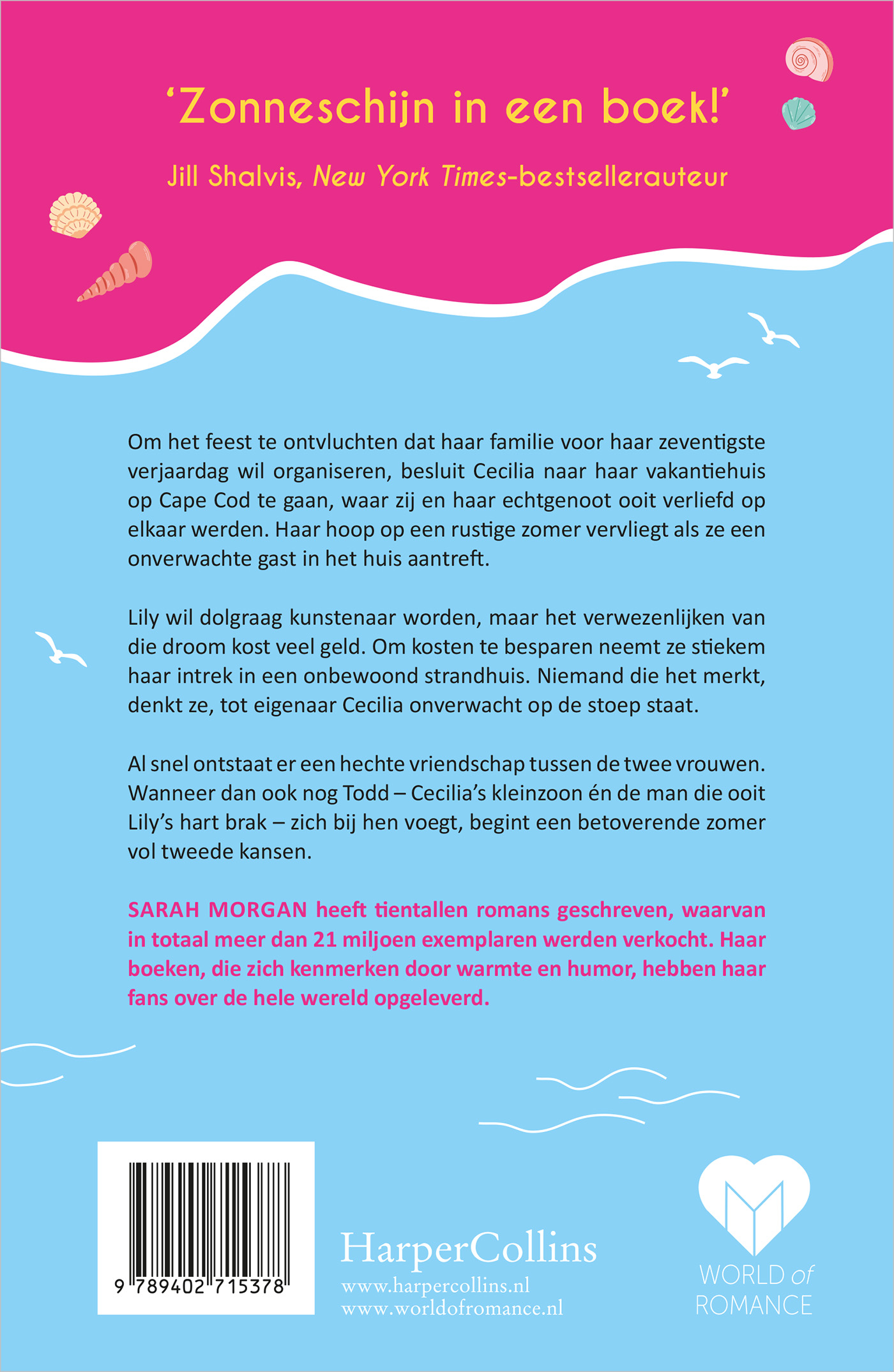 Achterkant van Die zomer met jou