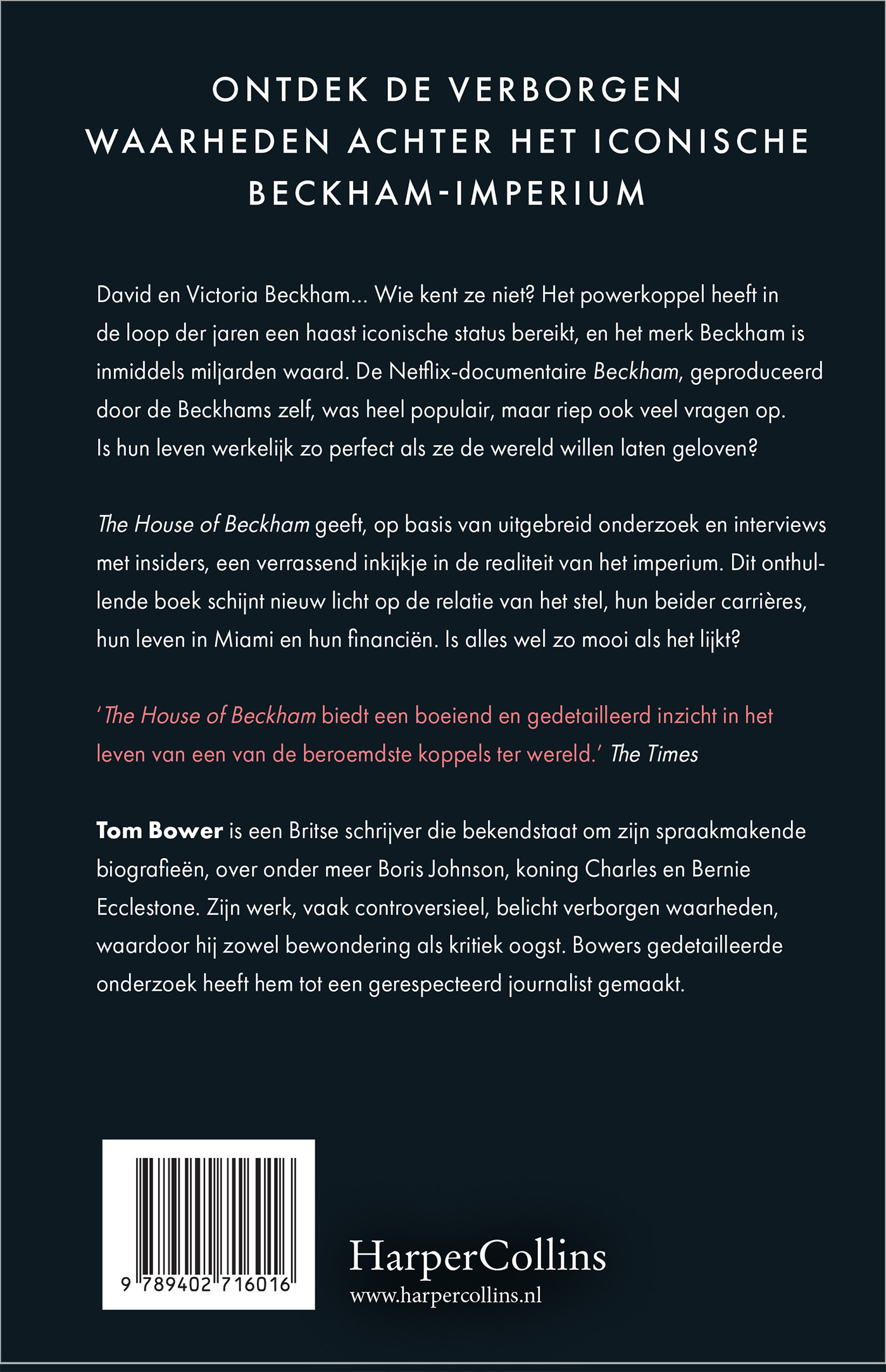 Achterkant van The House of Beckham