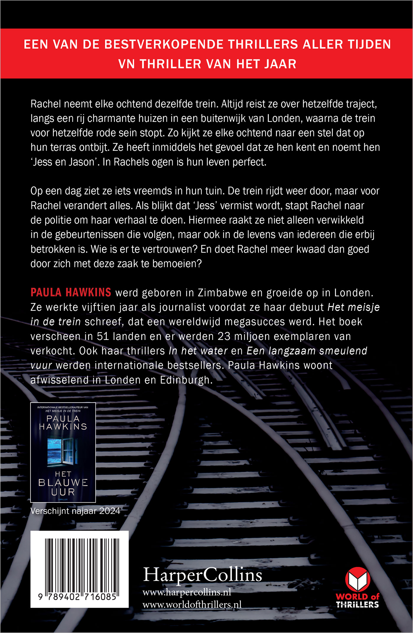 Achterkant van Het meisje in de trein