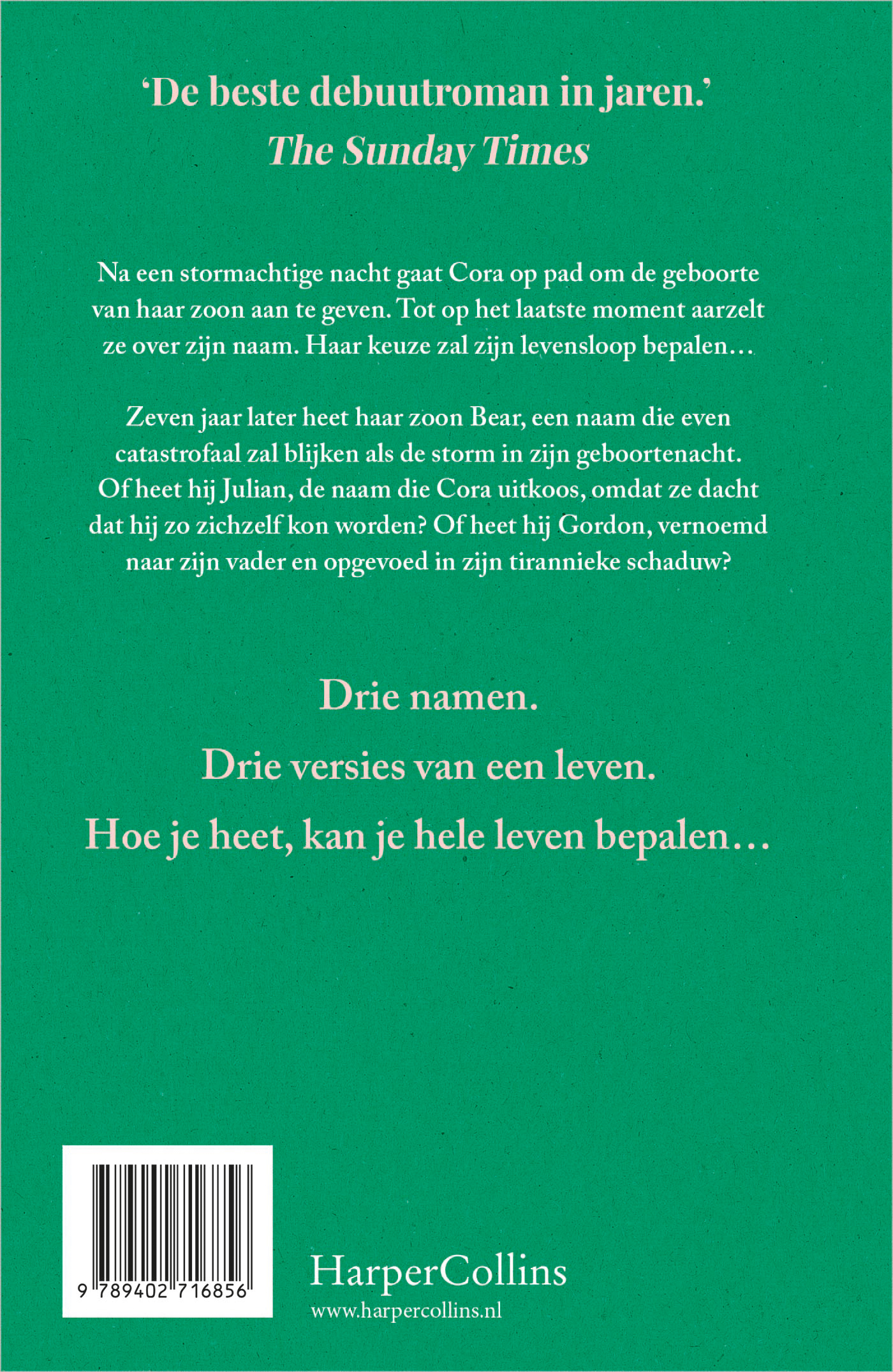 Achterkant van De namen