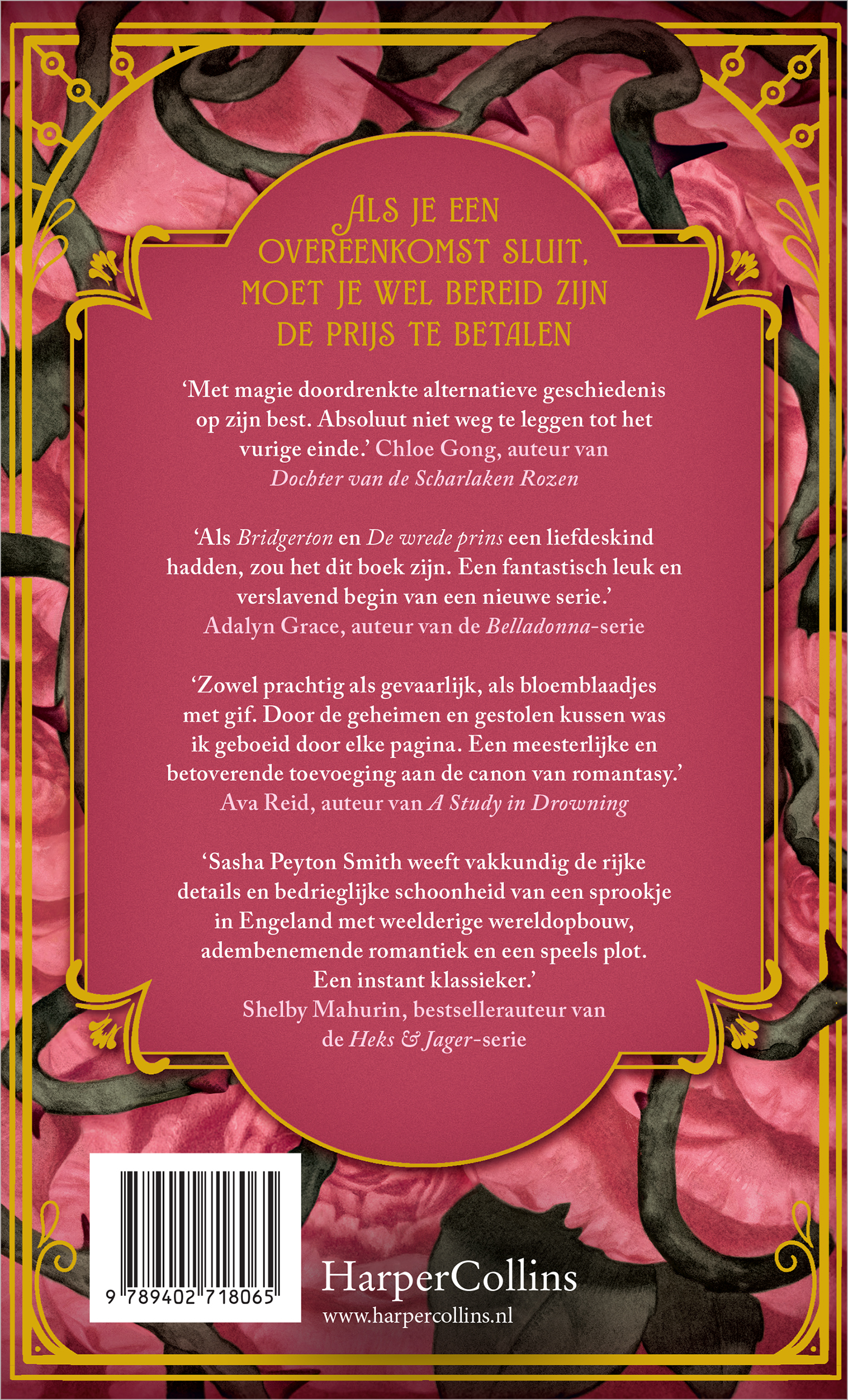 Achterkant van The Rose Bargain