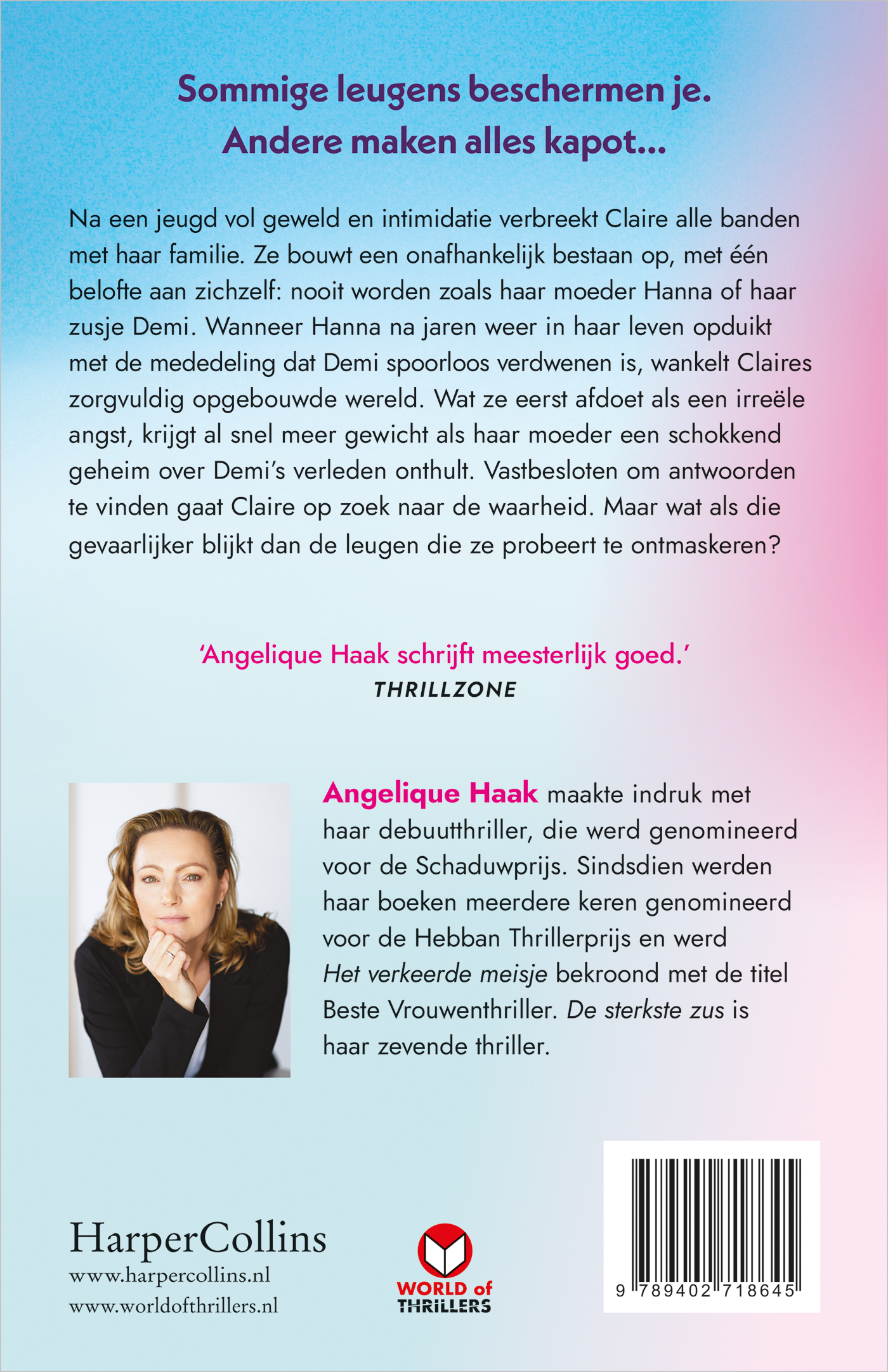 Achterkant van De sterkste zus