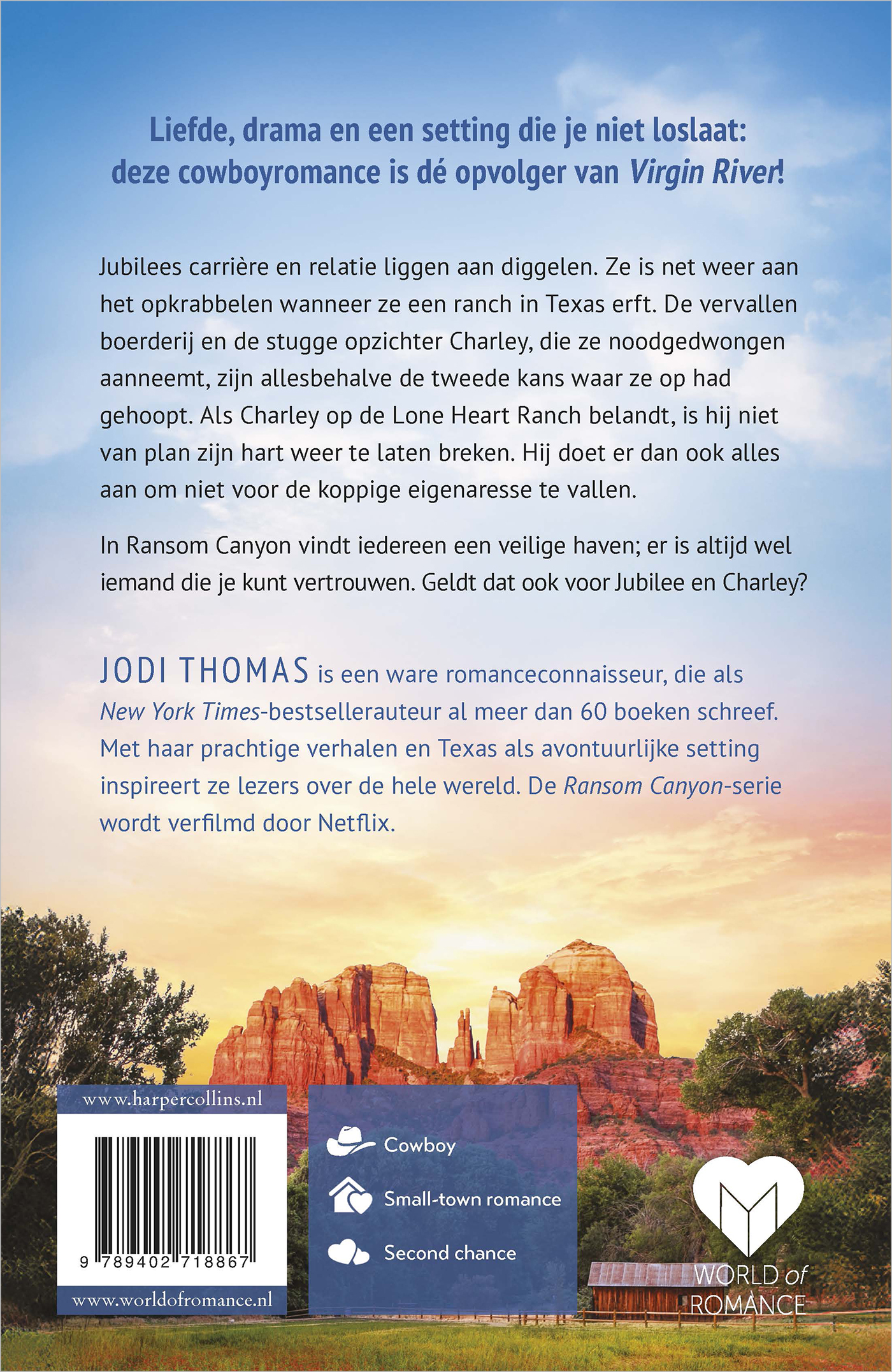 Achterkant van Toevlucht in Ransom Canyon
