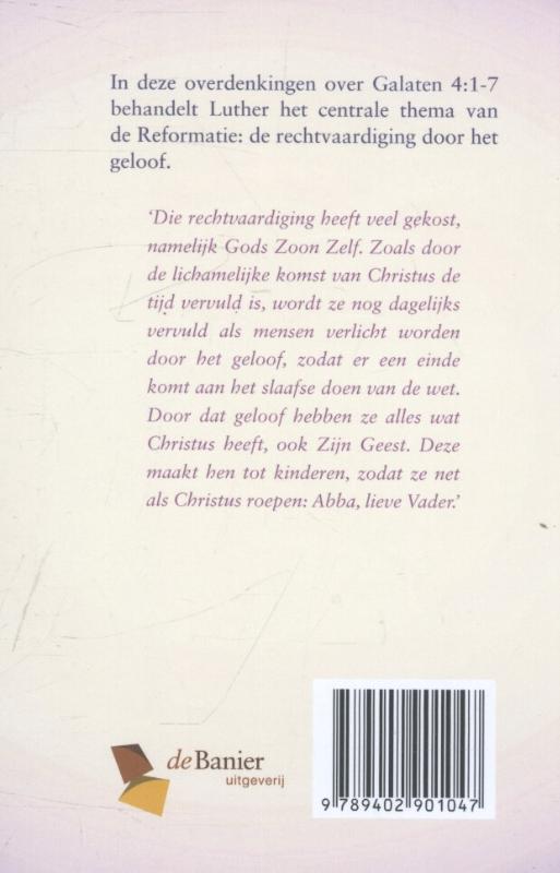 Achterkant van In de volheid van de tijd