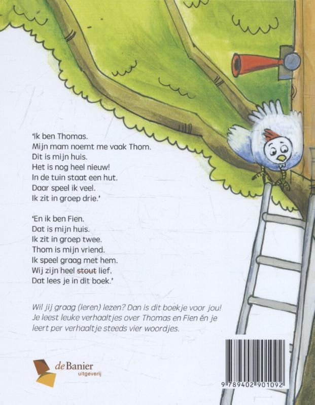 Achterkant van Thomas leert lezen