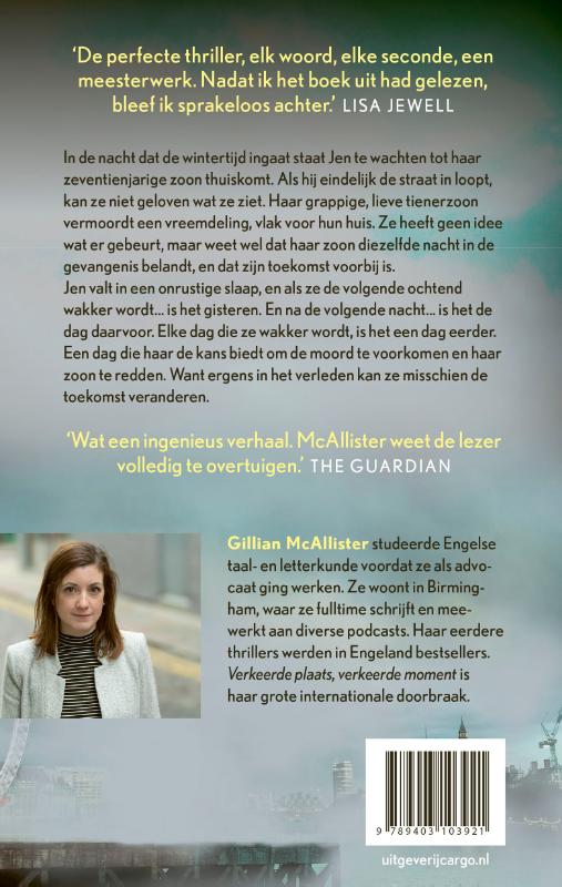 Achterkant van Verkeerde plaats, verkeerde moment