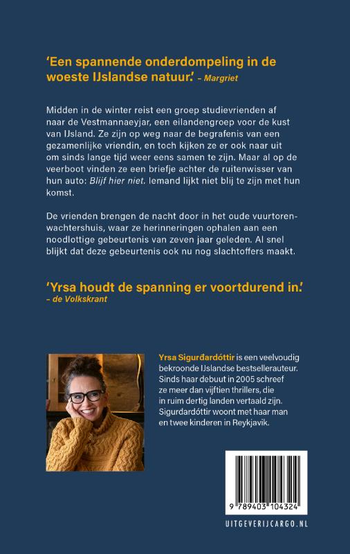 Achterkant van Blijf hier niet