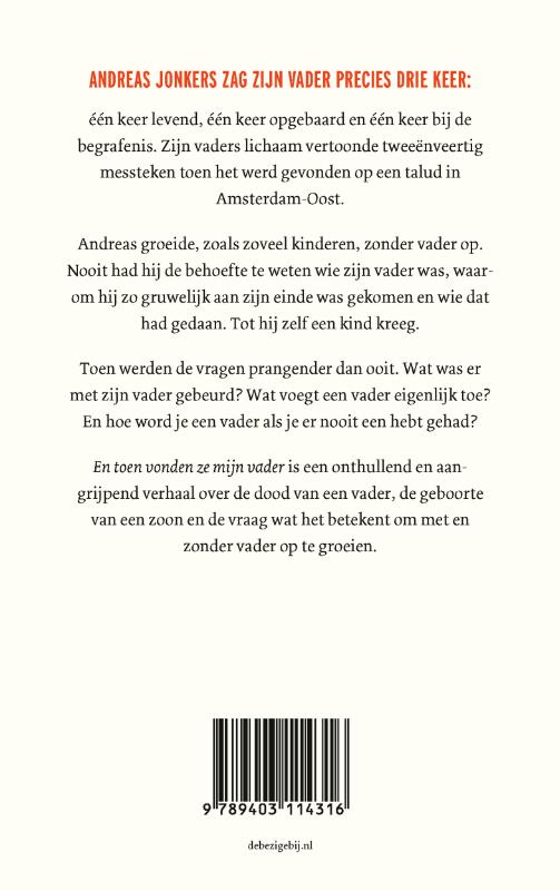 Achterkant van En toen vonden ze mijn vader