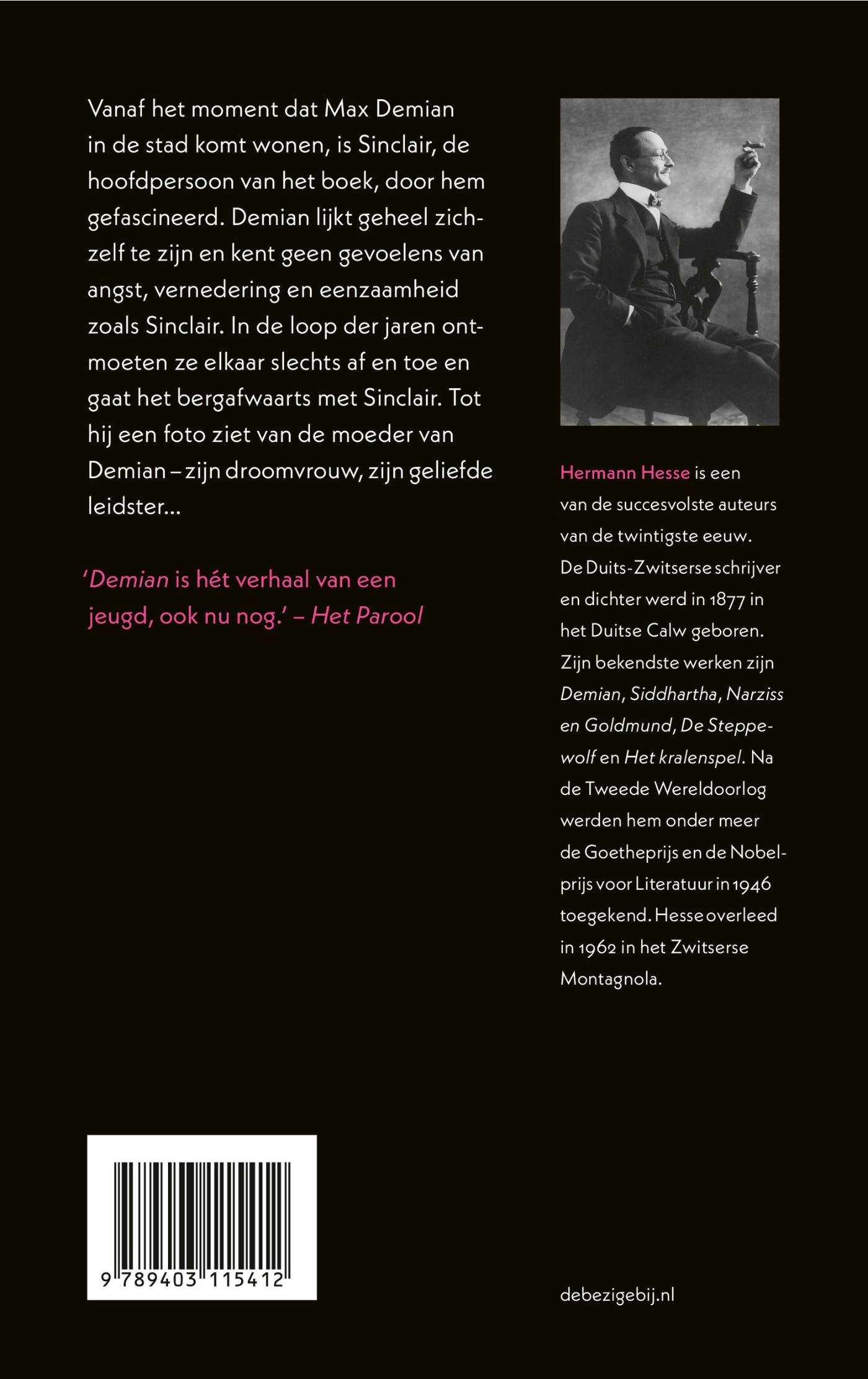 Achterkant van Demian