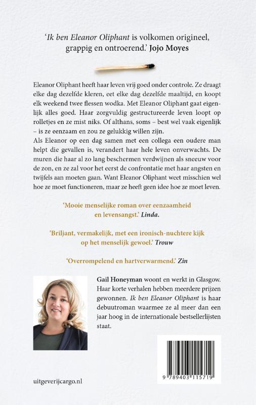 Achterkant van Ik ben Eleanor Oliphant