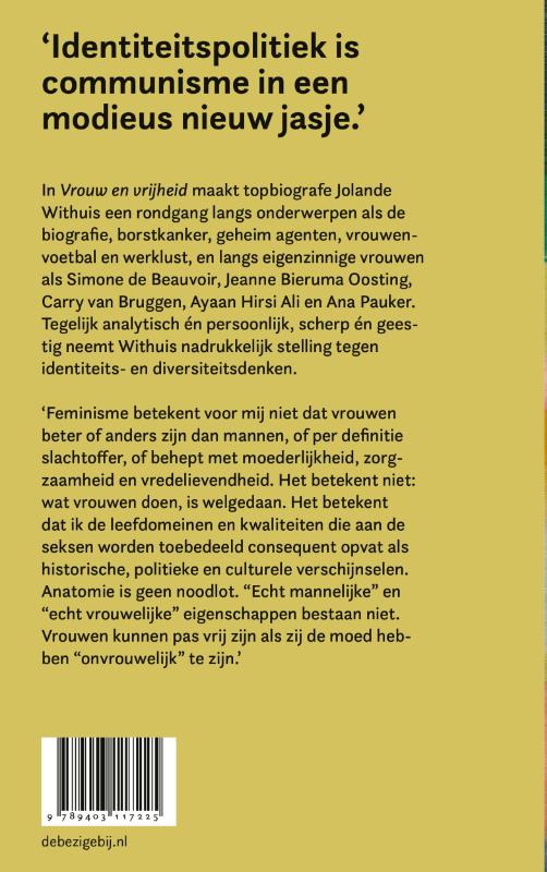 Achterkant van Vrouw en vrijheid