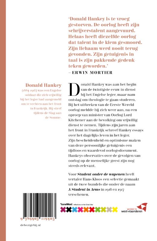 Achterkant van Student onder de wapenen