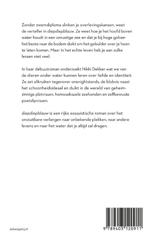 Achterkant van diepdiepblauw