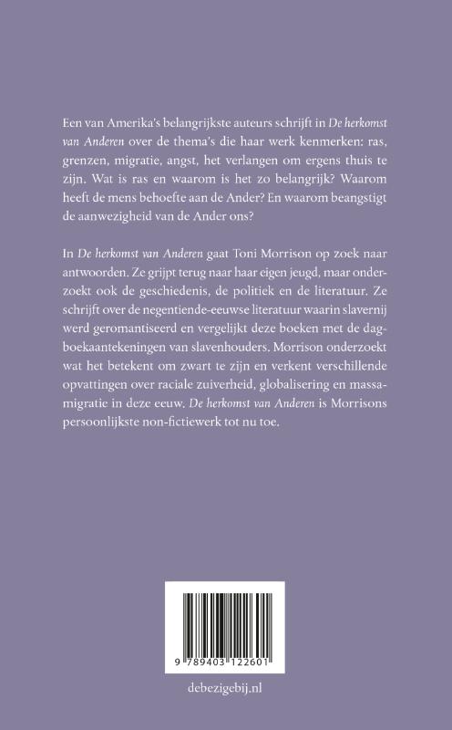 Achterkant van De herkomst van anderen
