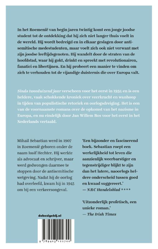 Achterkant van Sinds tweeduizend jaar
