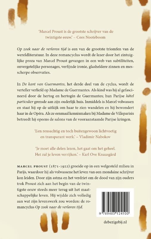Achterkant van De kant van Guermantes