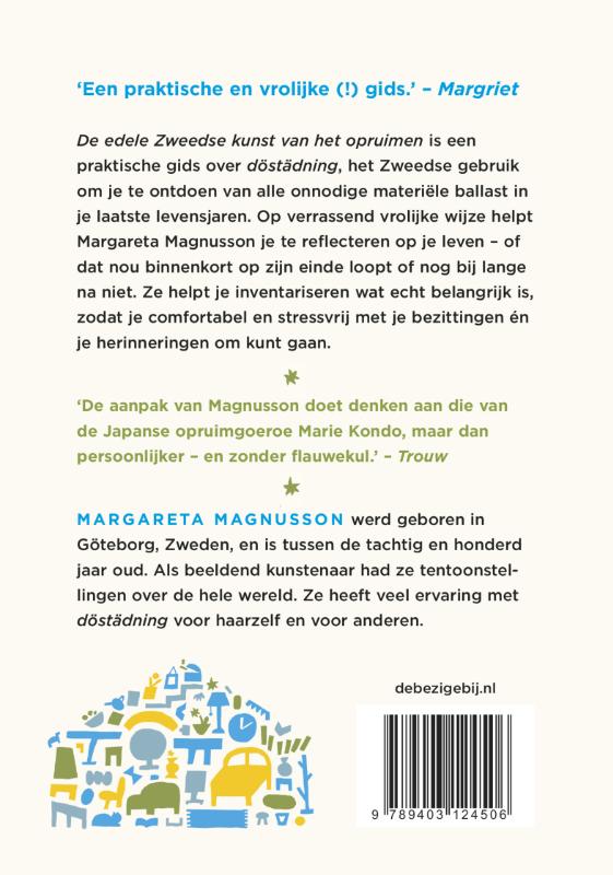 Achterkant van De edele Zweedse kunst van het opruimen