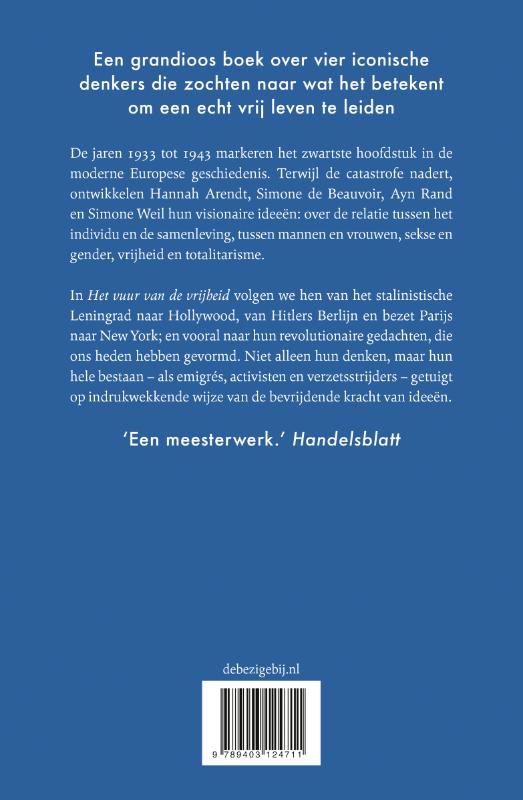 Achterkant van Het vuur van de vrijheid