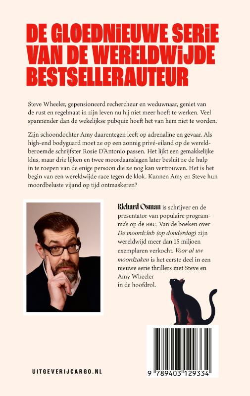 Achterkant van Voor al uw moordzaken