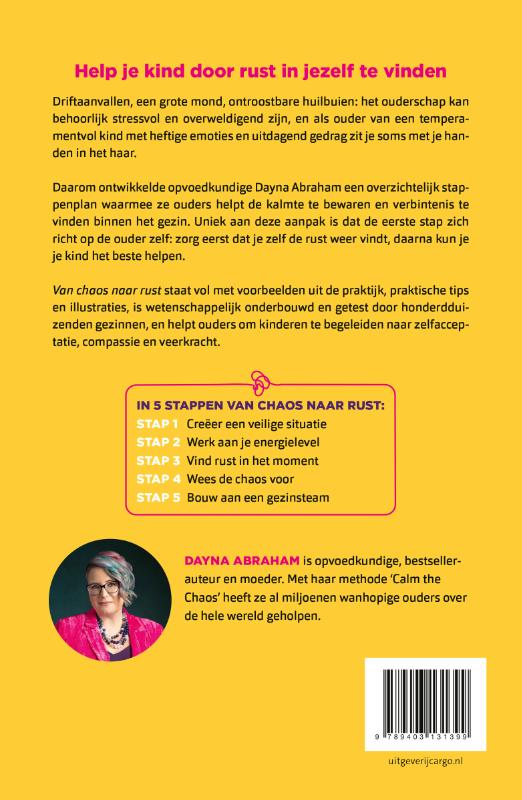 Achterkant van Van chaos naar rust