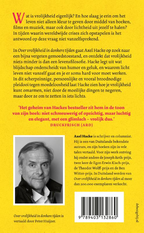 Achterkant van Over vrolijkheid in donkere tijden