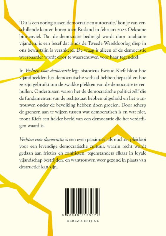 Achterkant van Vechten voor democratie