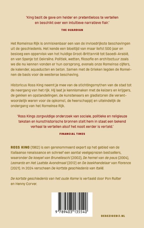 Achterkant van De kortste geschiedenis van het oude Rome