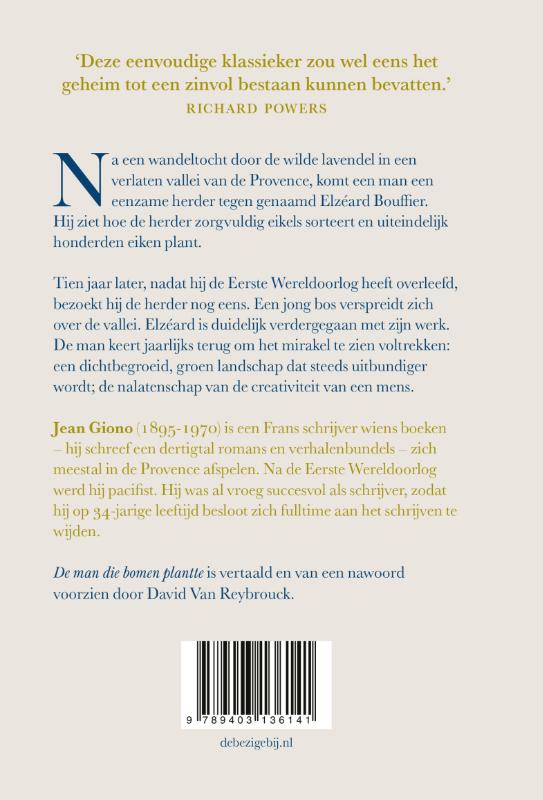 Achterkant van De man die bomen plantte