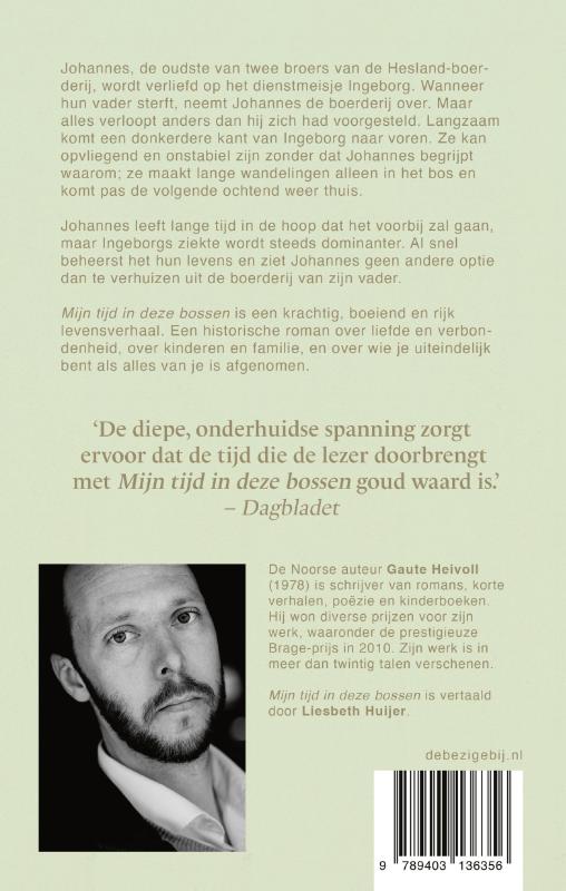 Achterkant van Mijn tijd in deze bossen