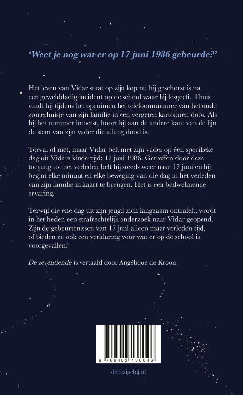 Achterkant van De zeventiende