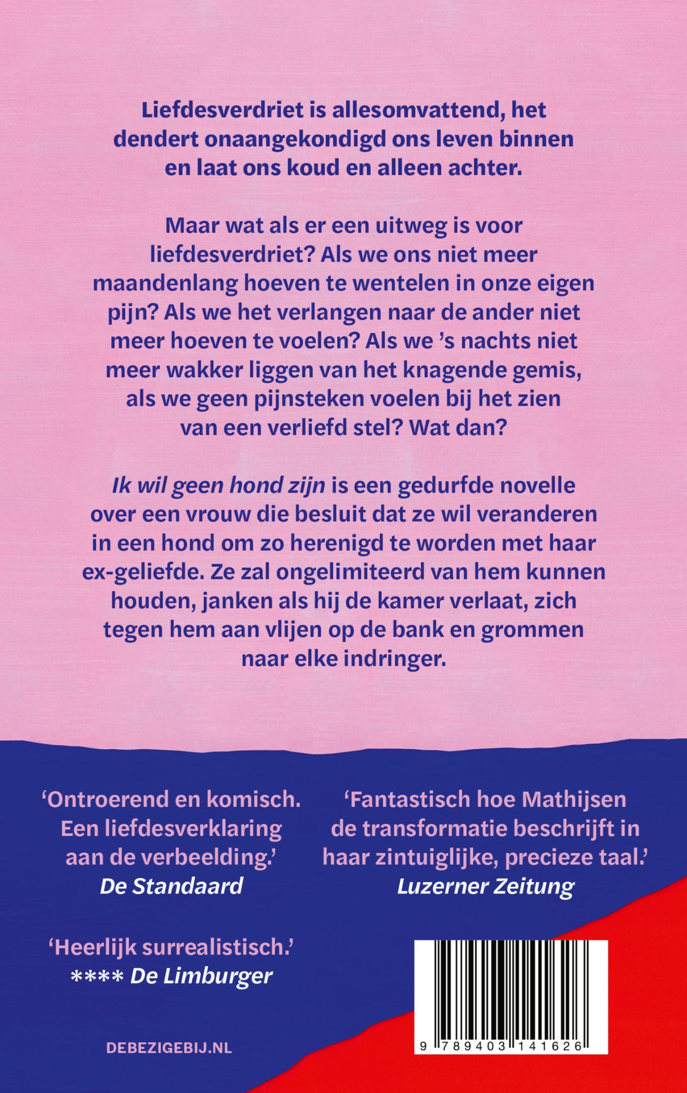 Achterkant van Ik wil geen hond zijn