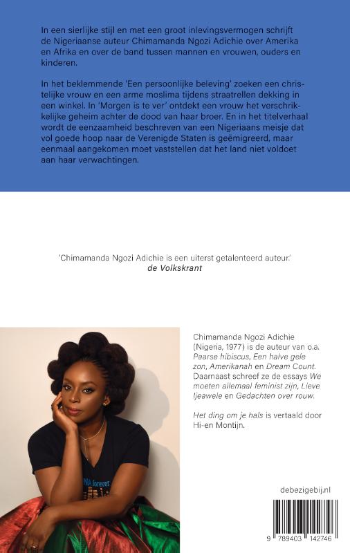 Achterkant van Het ding om je hals