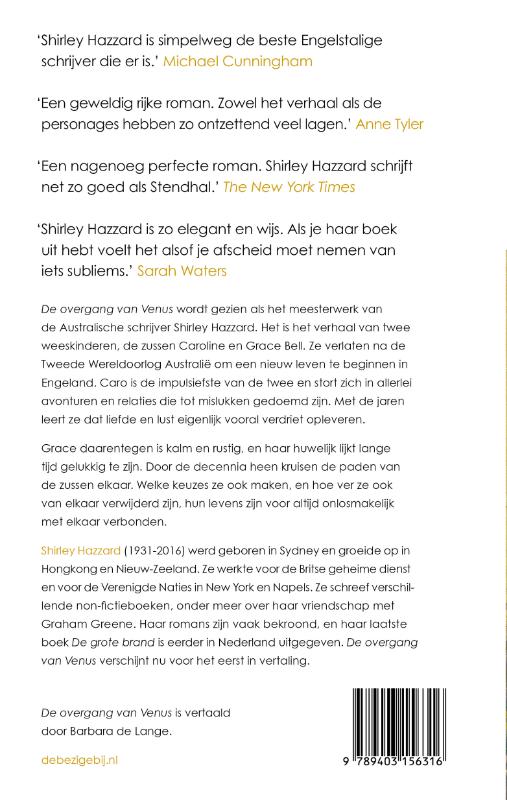 Achterkant van De overgang van Venus