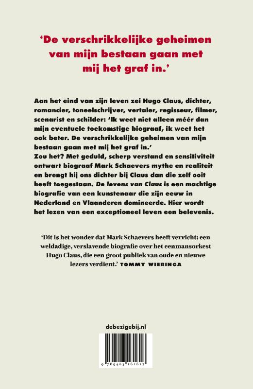 Achterkant van De levens van Claus