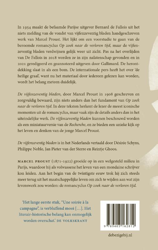 Achterkant van De vijfenzeventig bladen