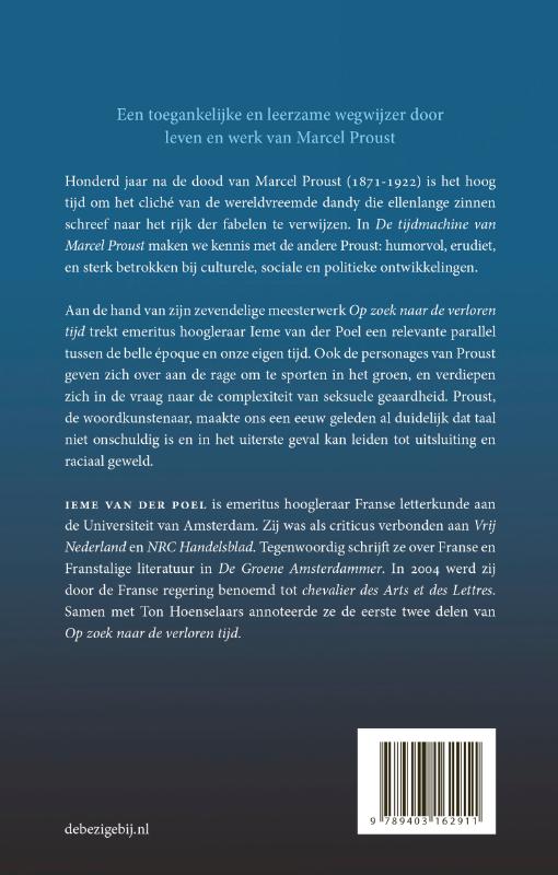 Achterkant van De tijdmachine van Marcel Proust