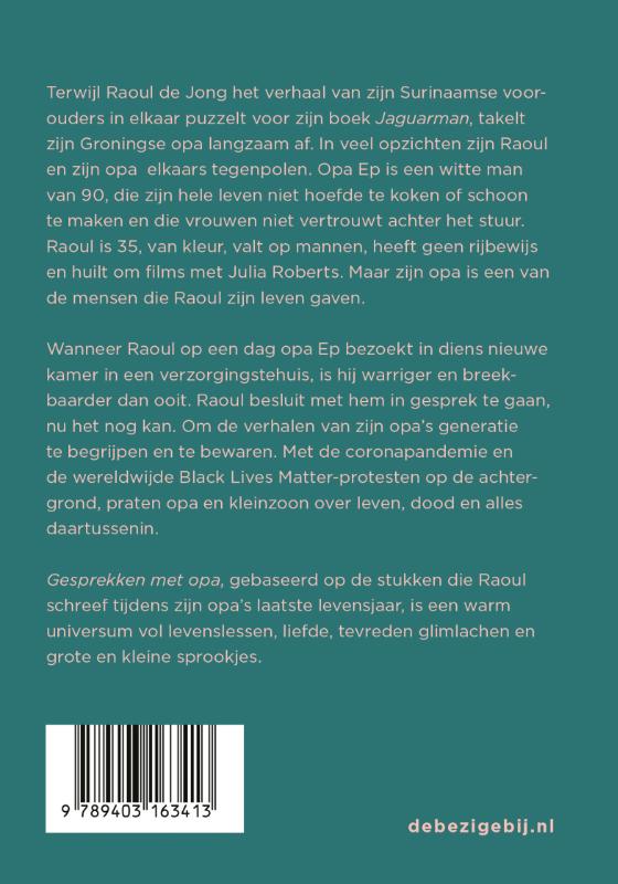 Achterkant van Gesprekken met opa