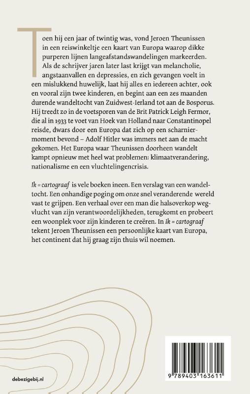 Achterkant van Ik = cartograaf
