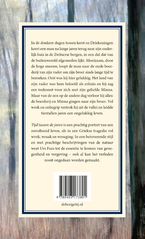 Achterkant van Tijd tussen de jaren