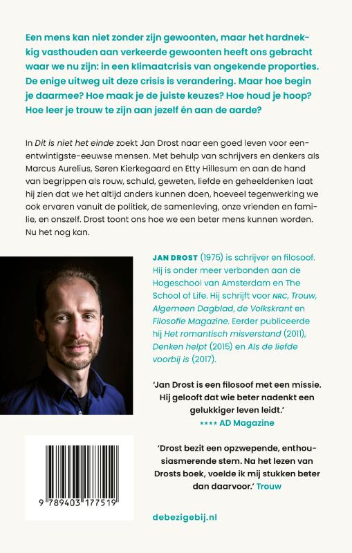 Achterkant van Dit is niet het einde