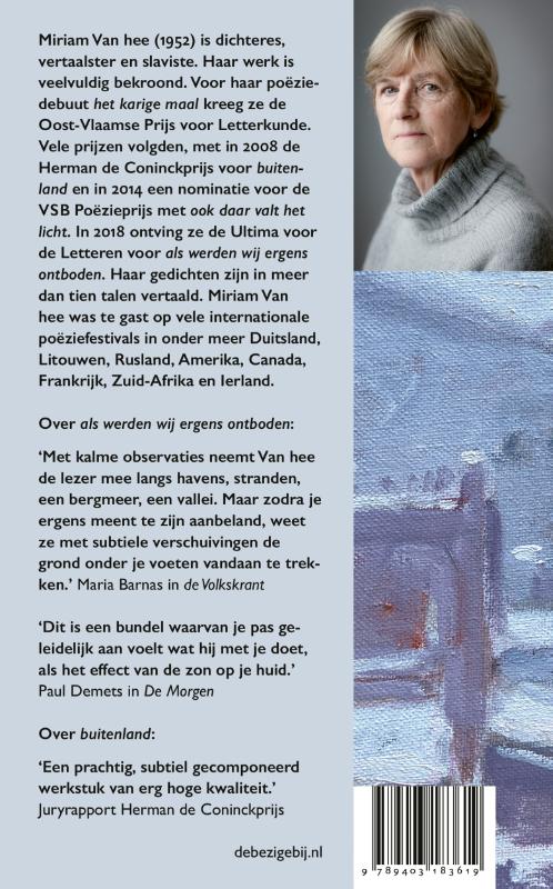 Achterkant van Voor wie de tijd verstrijkt
