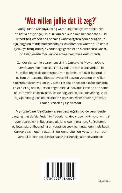 Achterkant van Mijn ontelbare identiteiten