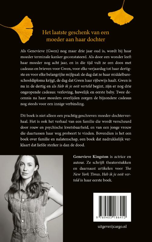 Achterkant van Heb ik je ooit verteld